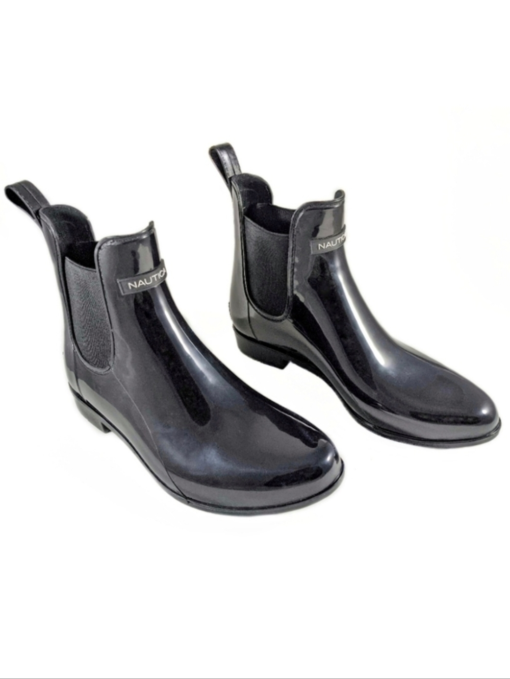 Nautica Shayna Black Rain Booties Size 9